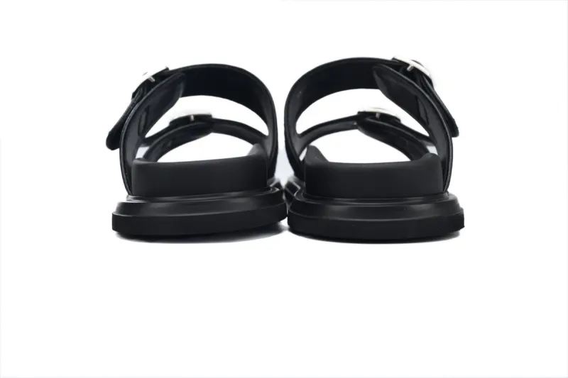 Coco Shoes Dior Aqua Sandal All Black Dior Oblique Jacquard - Cocoshoesvip.net