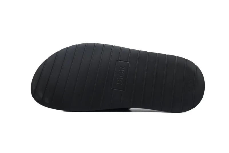 Coco Shoes Dior Aqua Sandal All Black Dior Oblique Jacquard - Cocoshoesvip.net