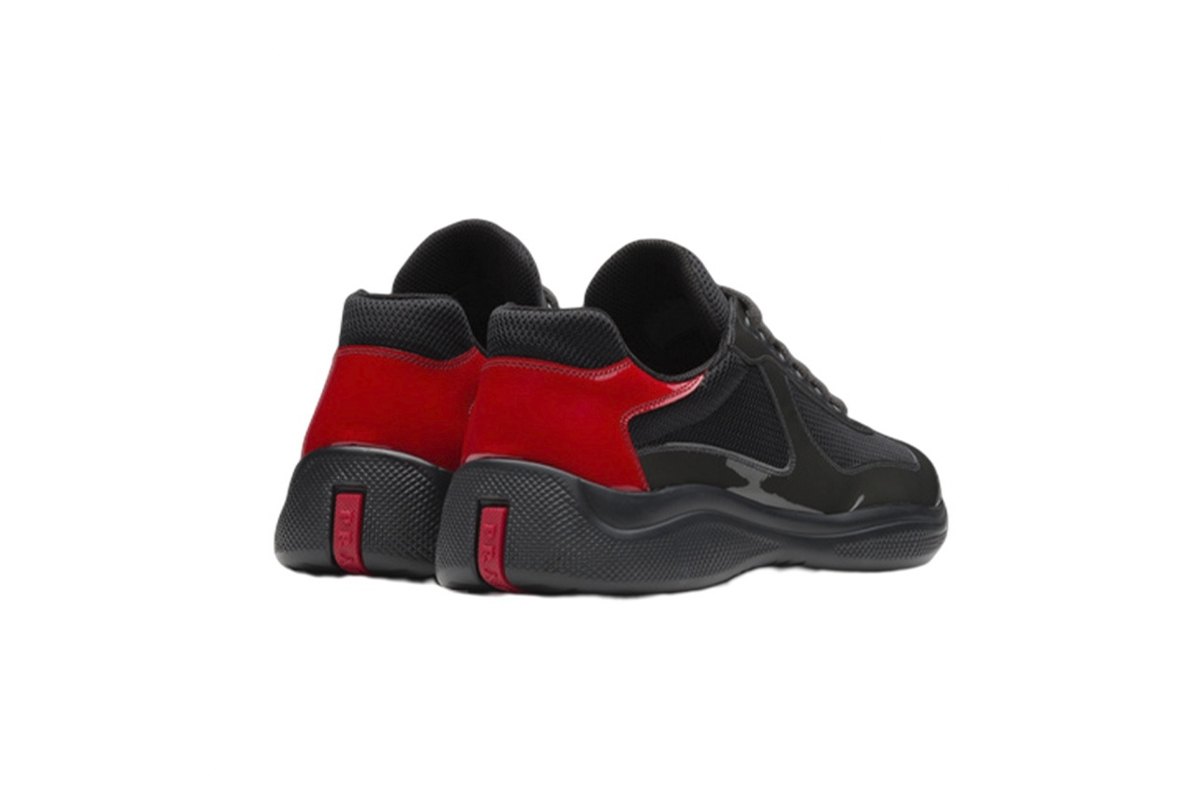 Coco Shoes Prada America's Cup Black and Red Silver - Cocoshoesvip.net