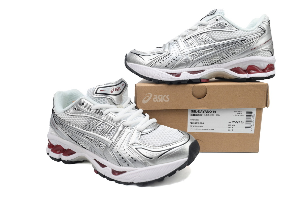 Coco Shoes ASICS Gel-Kayano 14 White Pure Silver 1201A019-104 - Cocoshoesvip.net