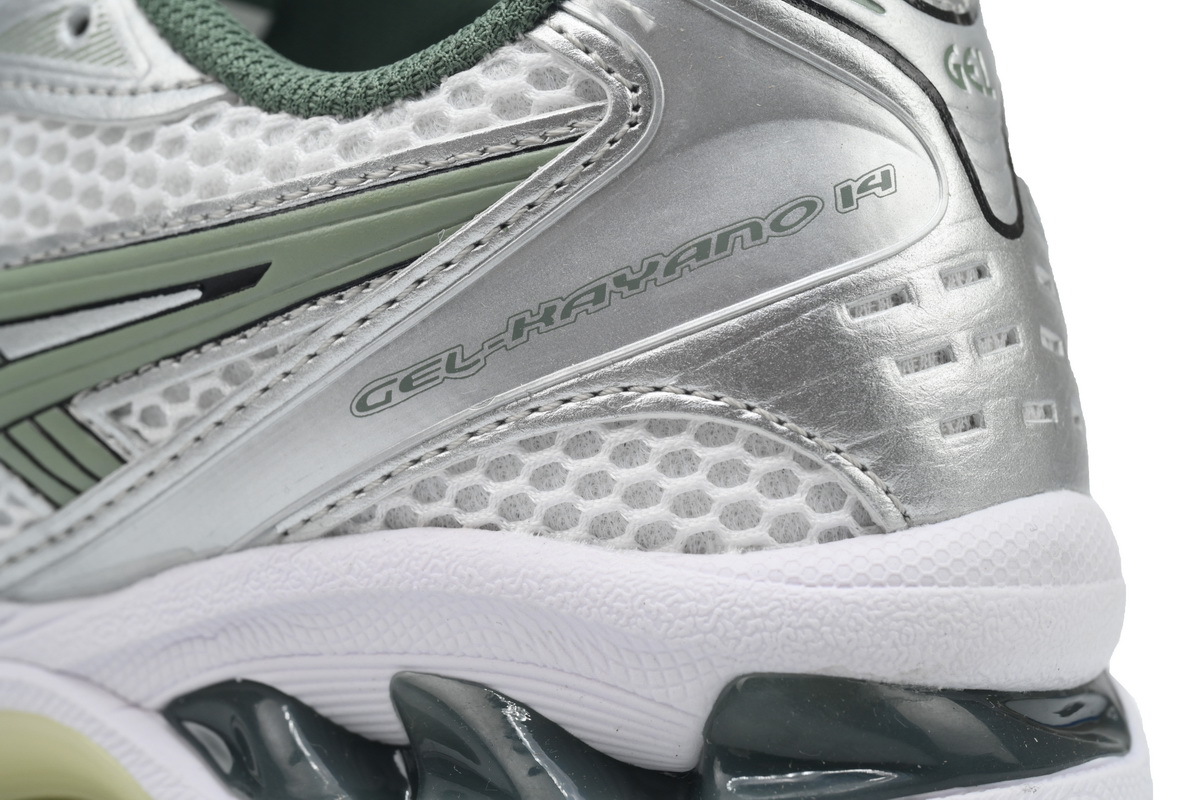 Coco Shoes ASICS Gel-Kayano 14 White Pure Silver Slate Grey Sage 1201A019-107 - Cocoshoesvip.net