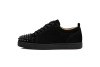 Christian Louboutin Louis Junior Spikes Veau Velours Sneaker Black 1130575CM53