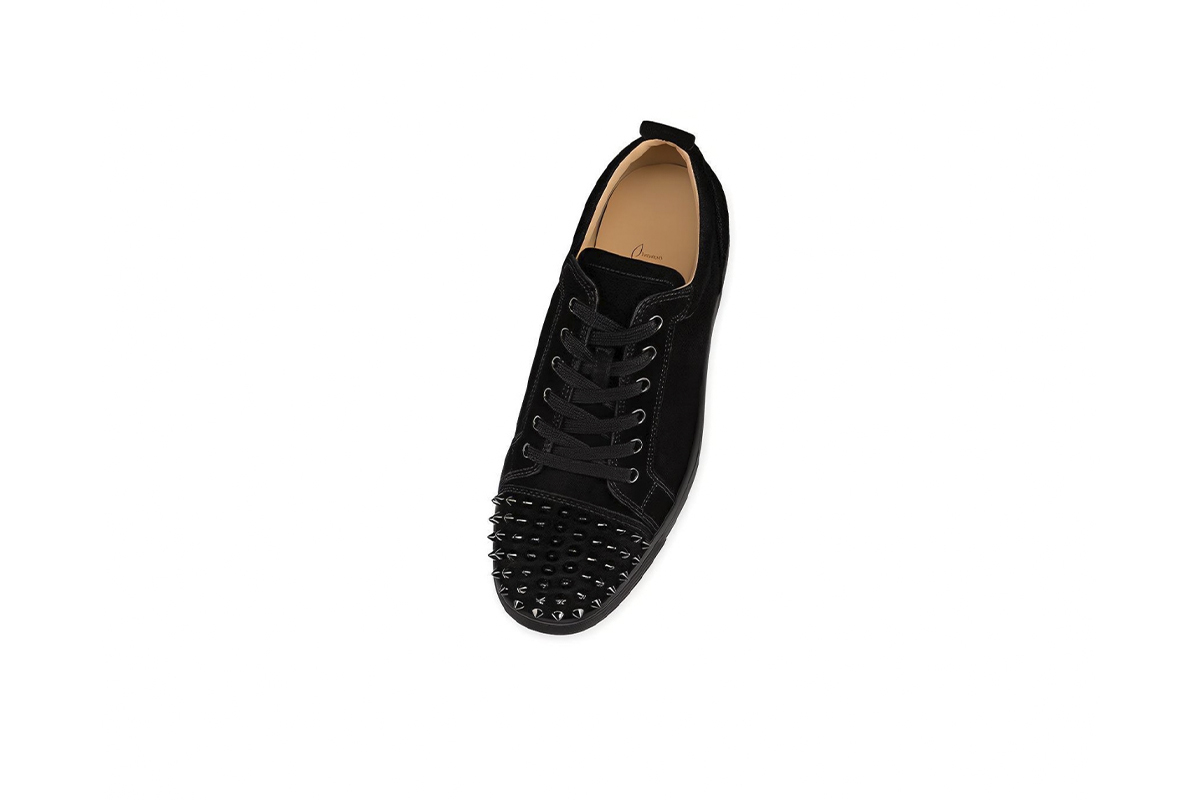 Coco Shoes Christian Louboutin Louis Junior Spikes Veau Velours Sneaker Black 1130575CM53 - Cocoshoesvip.net