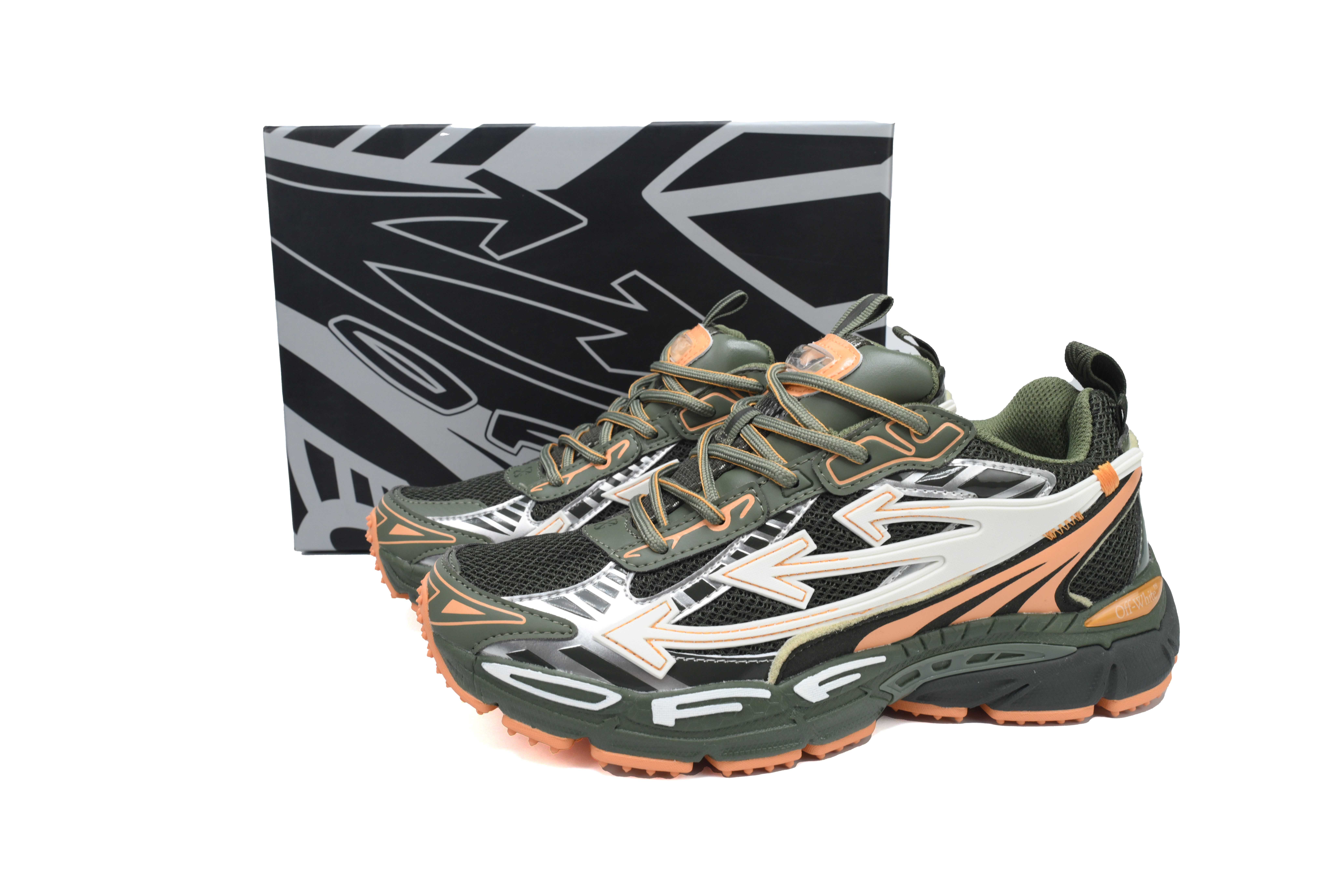 Coco Shoes OFF-WHITE Be Right BacK Military Green OMIA295F24FAB0010009 - Cocoshoesvip.net