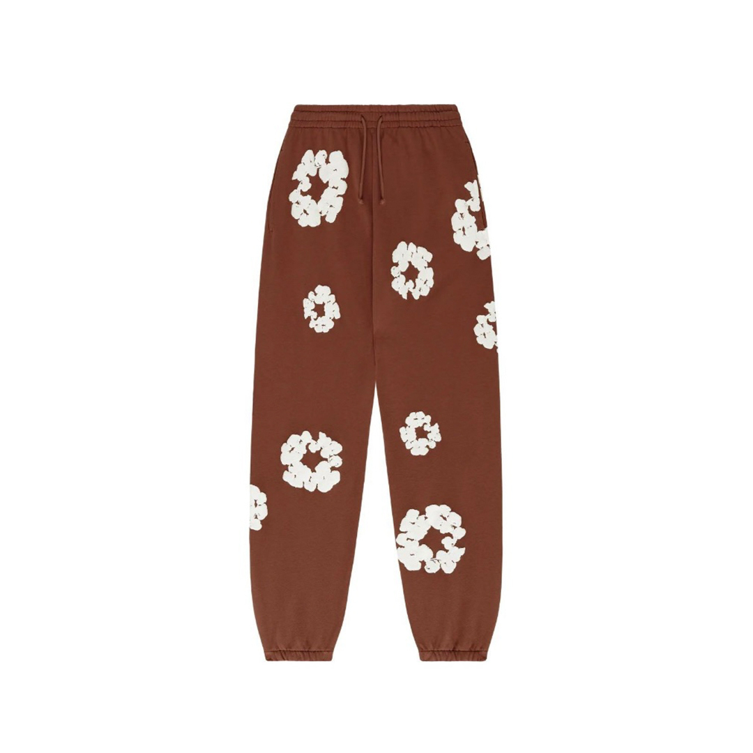 Coco Shoes Denim Tears The Cotton Wreath Sweatpants Brown - Cocoshoesvip.net