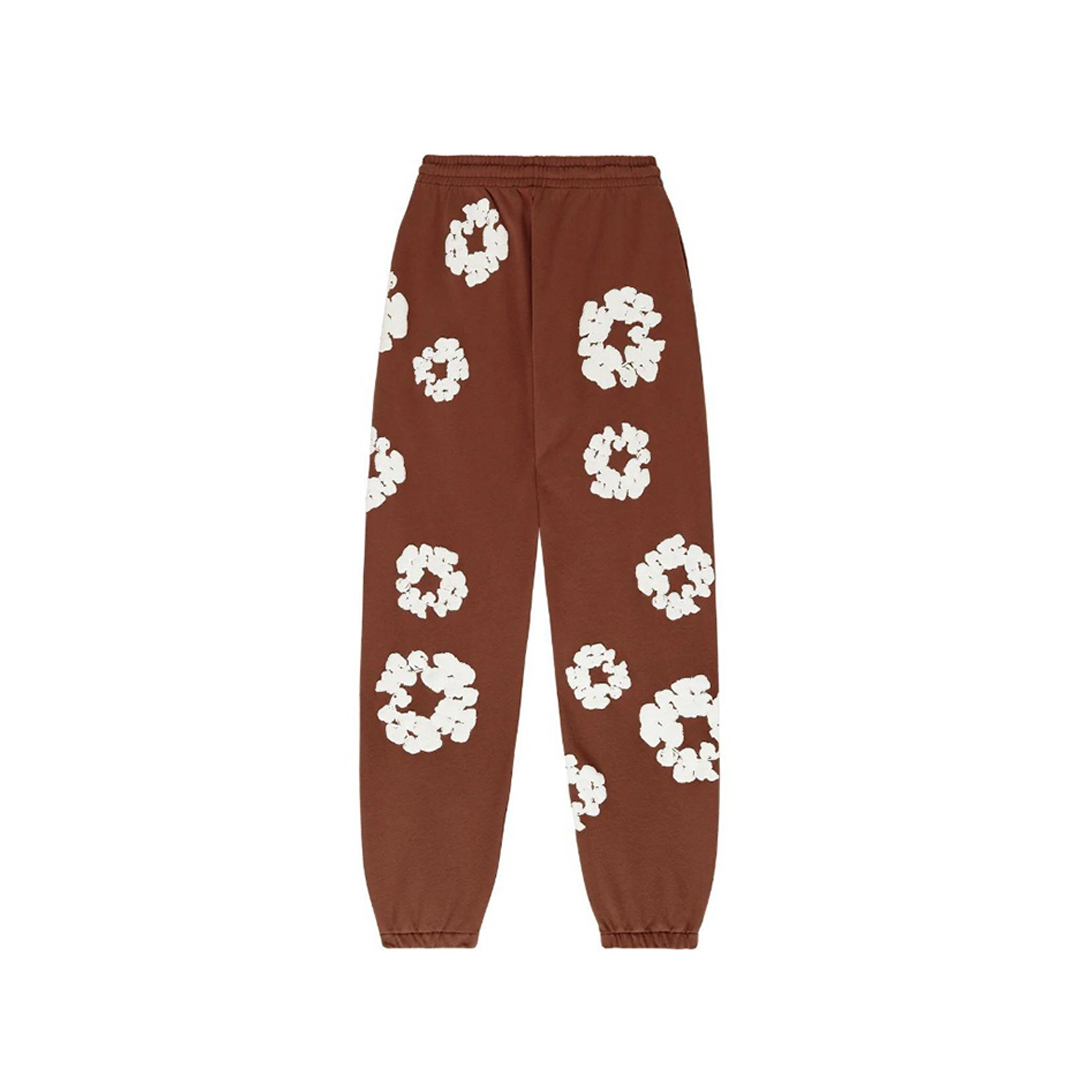 Coco Shoes Denim Tears The Cotton Wreath Sweatpants Brown - Cocoshoesvip.net