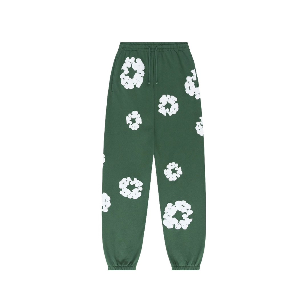 Coco Shoes Denim Tears The Cotton Wreath Sweatpants Green - Cocoshoesvip.net