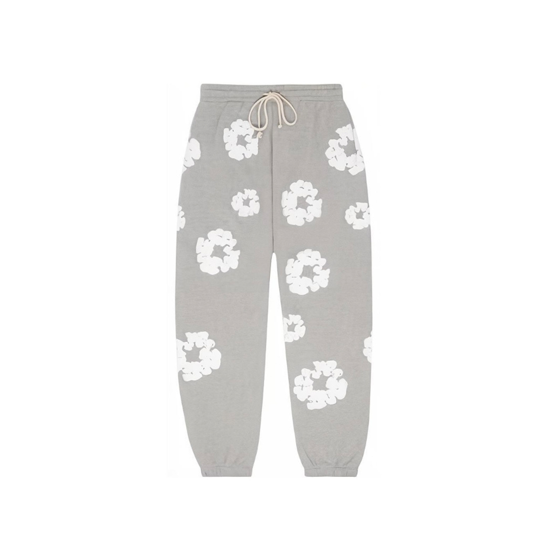 Coco Shoes Denim Tears The Cotton Wreath Sweatpants Grey - Cocoshoesvip.net