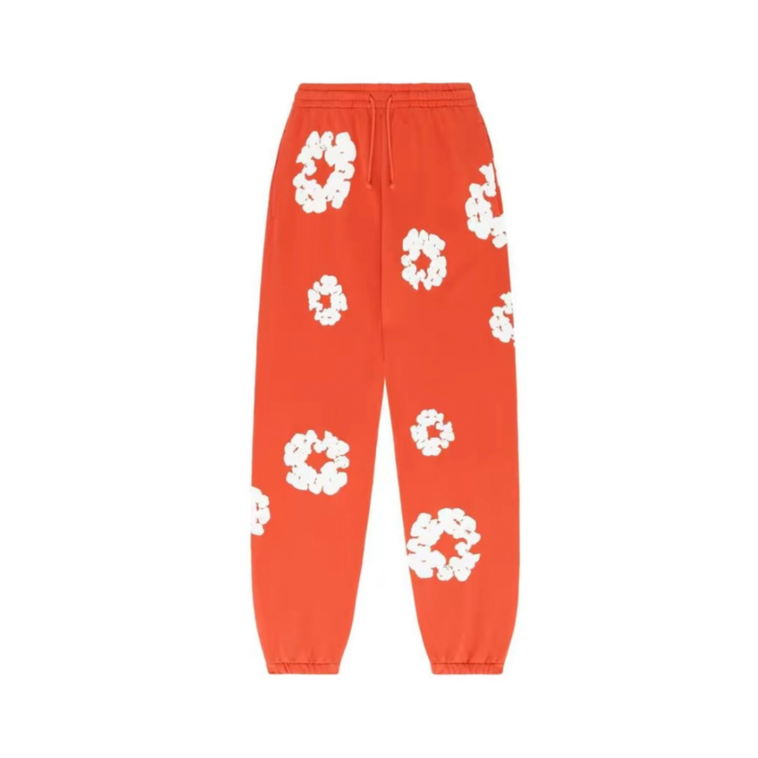 Coco Shoes Denim Tears The Cotton Wreath Sweatpants Orange - Cocoshoesvip.net
