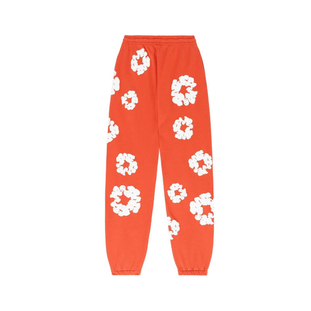 Coco Shoes Denim Tears The Cotton Wreath Sweatpants Orange - Cocoshoesvip.net