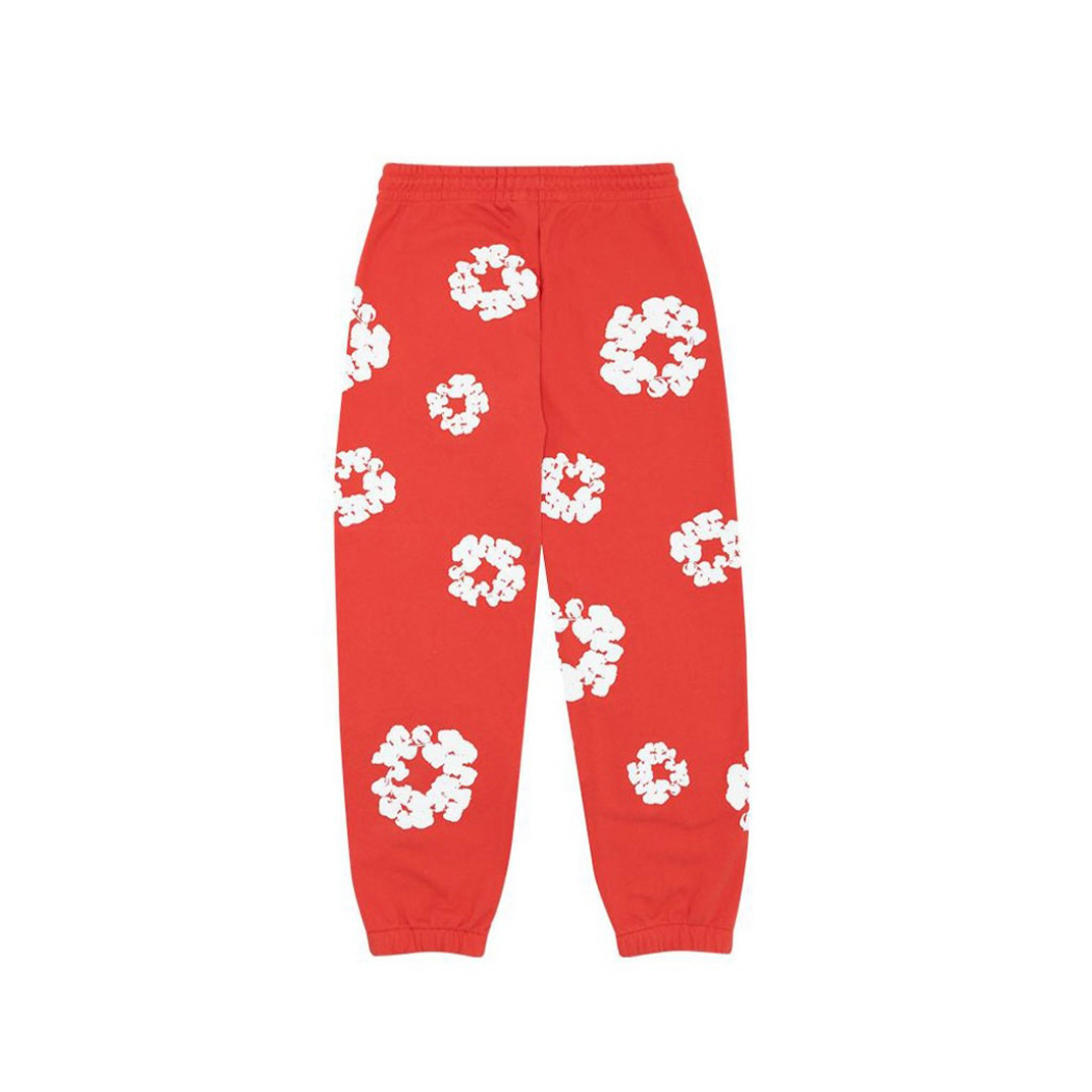 Coco Shoes Denim Tears The Cotton Wreath Sweatpants Red - Cocoshoesvip.net