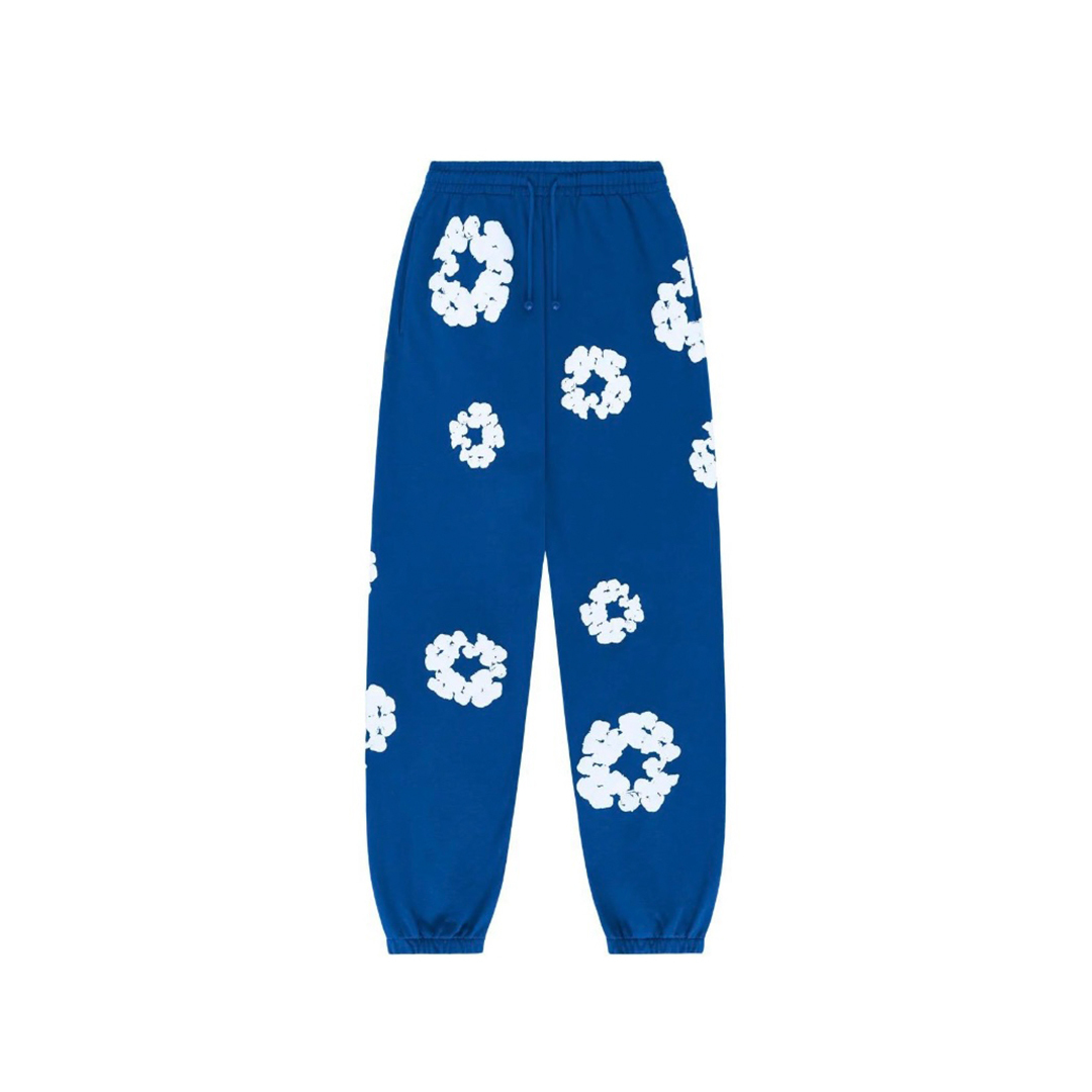 Coco Shoes Denim Tears The Cotton Wreath Sweatpants Blue - Cocoshoesvip.net