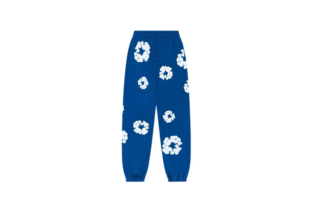 Coco Shoes Denim Tears The Cotton Wreath Sweatpants Blue - Cocoshoesvip.net