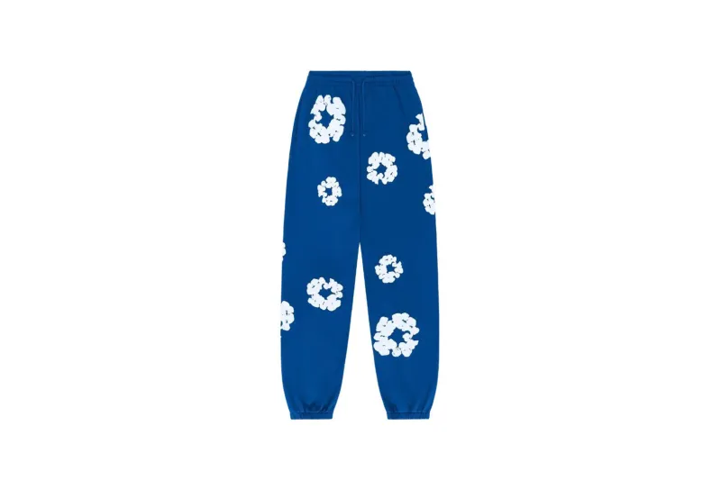 Coco Shoes Denim Tears The Cotton Wreath Sweatpants Blue - Cocoshoesvip.net