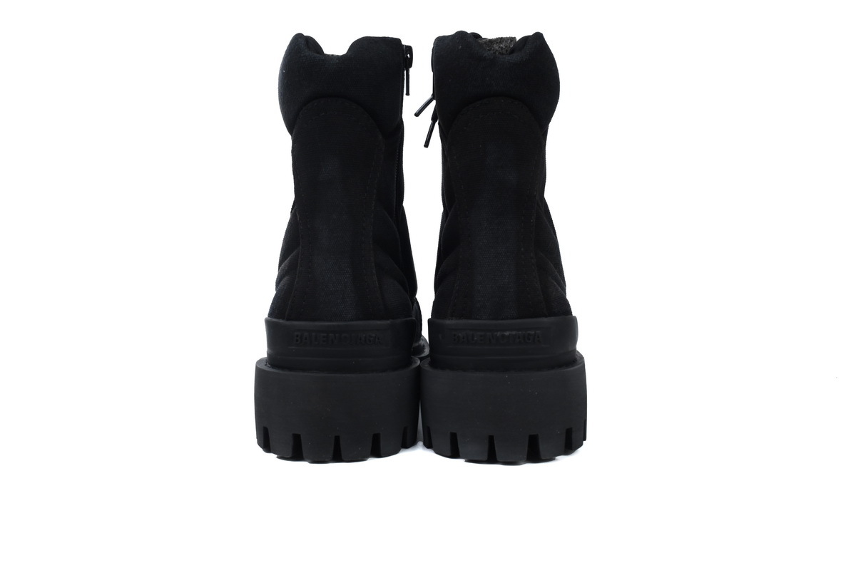 Coco Shoes Balenciaga Strike 2MM Lace-up Boots in Black 694060-W2H11-1000 - Cocoshoesvip.net