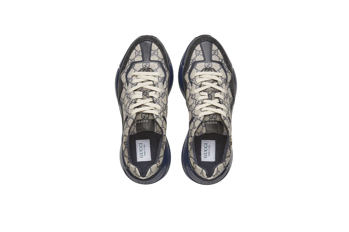 Coco Shoes Gucci Rython GG Grey Navy 692909 UIQ20 1060 - Cocoshoesvip.net