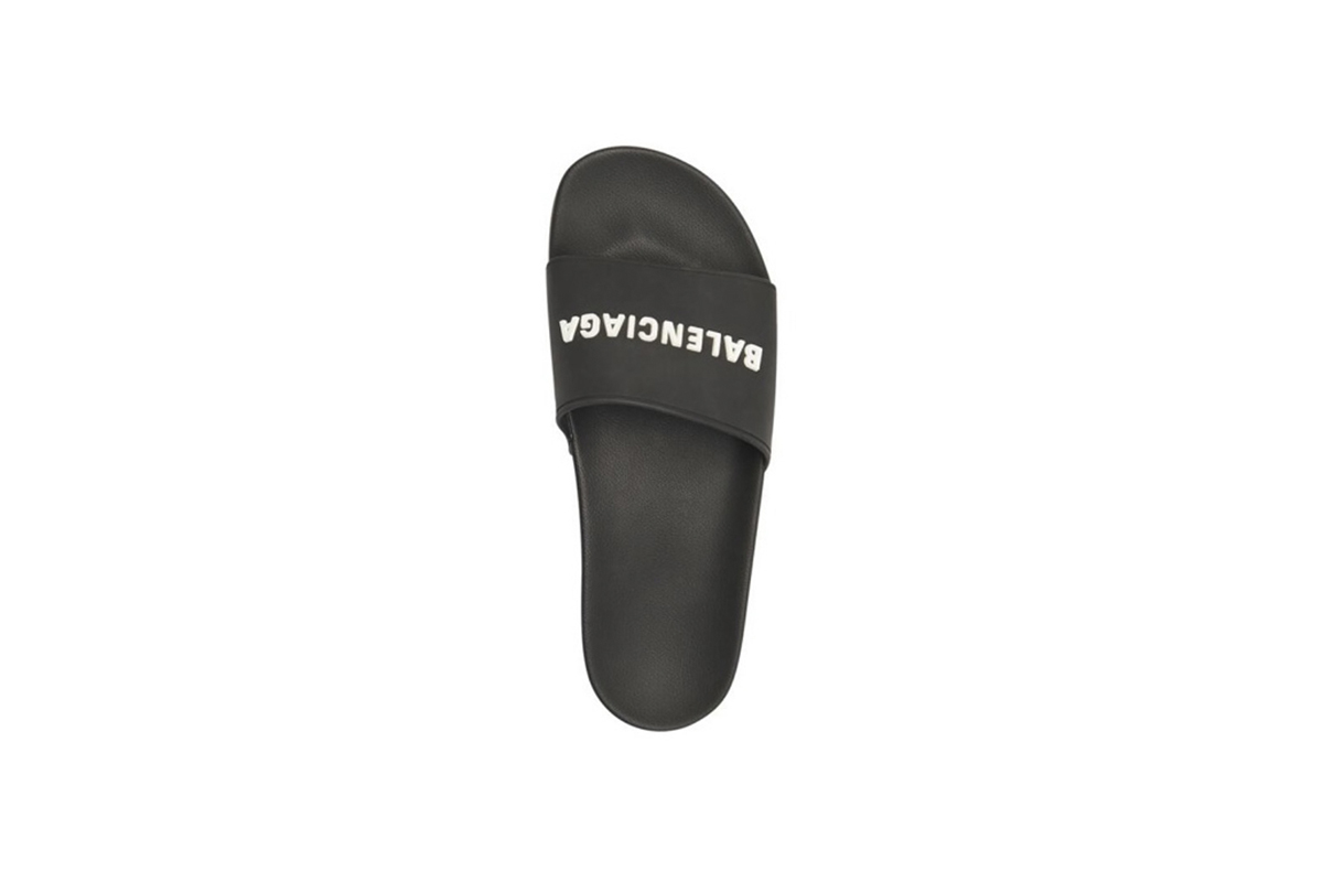 Coco Shoes Balenciaga Pool Slide Black White 565547W1S801006 - Cocoshoesvip.net