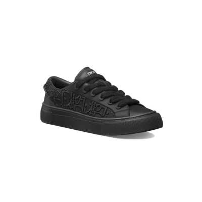 Coco Shoes Dior B33 Sneaker Black Smooth Calfskin Oblique Raised Embroidery 3SN303ZYQ_H900 02