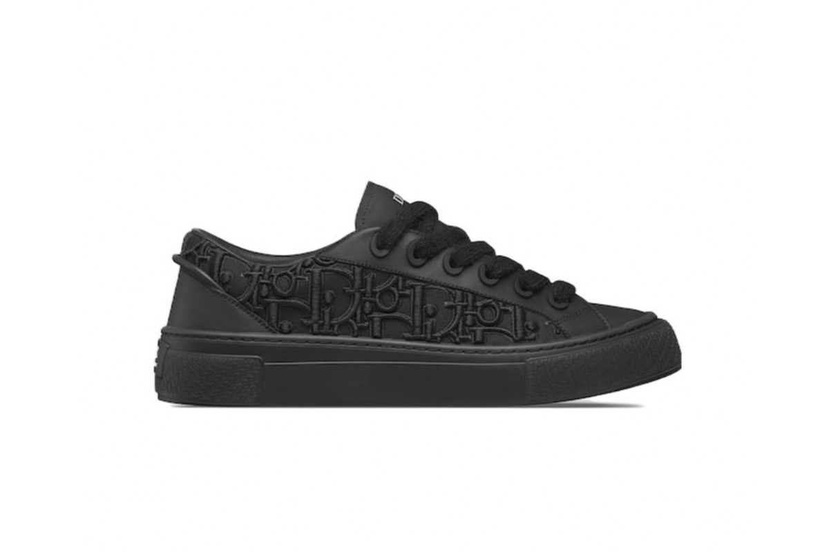 Coco Shoes Dior B33 Sneaker Black Smooth Calfskin Oblique Raised Embroidery 3SN303ZYQ_H900 - Cocoshoesvip.net