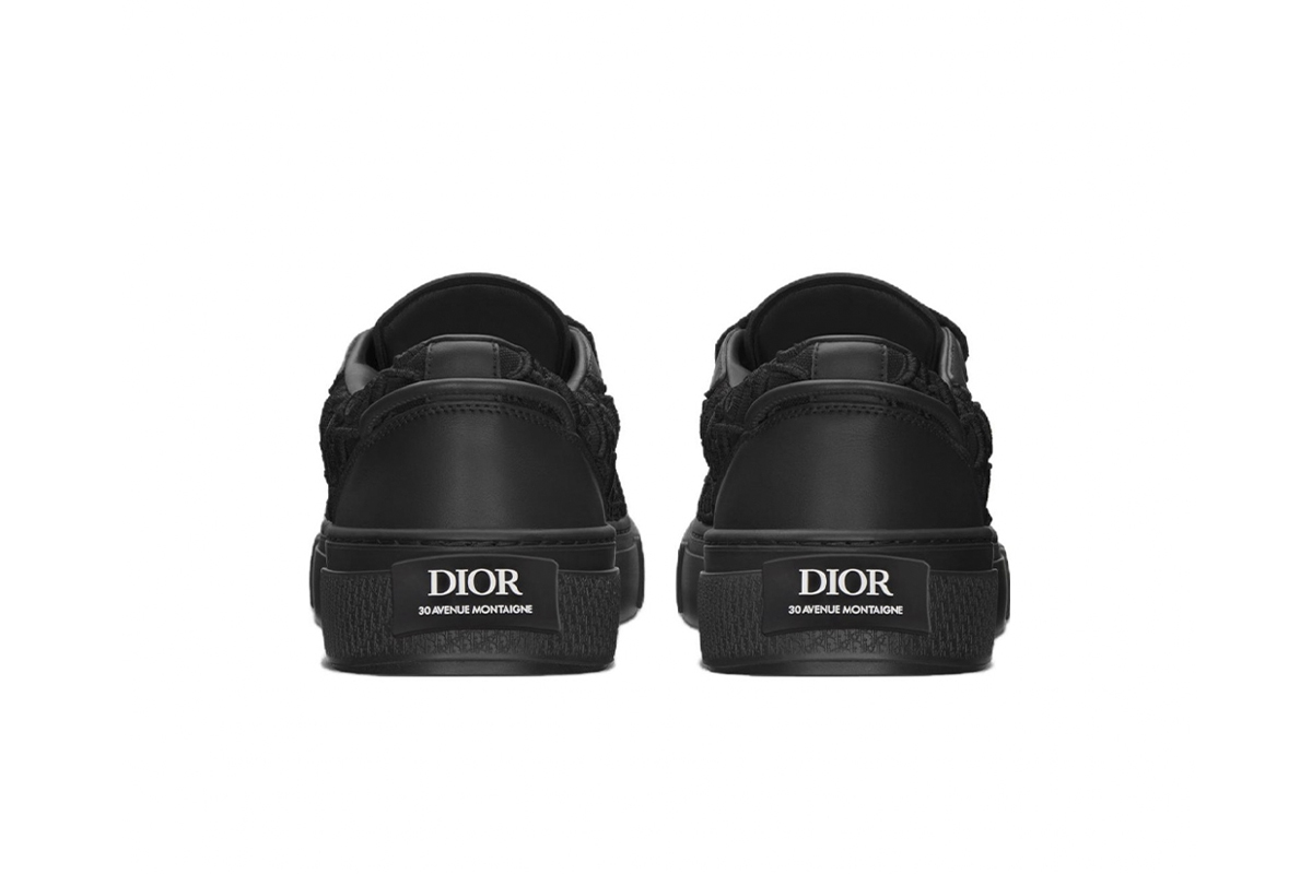 Coco Shoes Dior B33 Sneaker Black Smooth Calfskin Oblique Raised Embroidery 3SN303ZYQ_H900 - Cocoshoesvip.net
