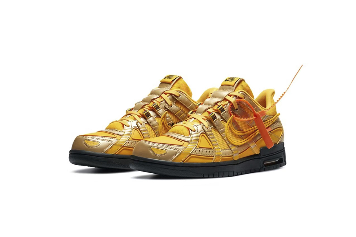 Coco Shoes Nike Air Rubber Dunk Low Off-White University Gold CU6015-700 - Cocoshoesvip.net