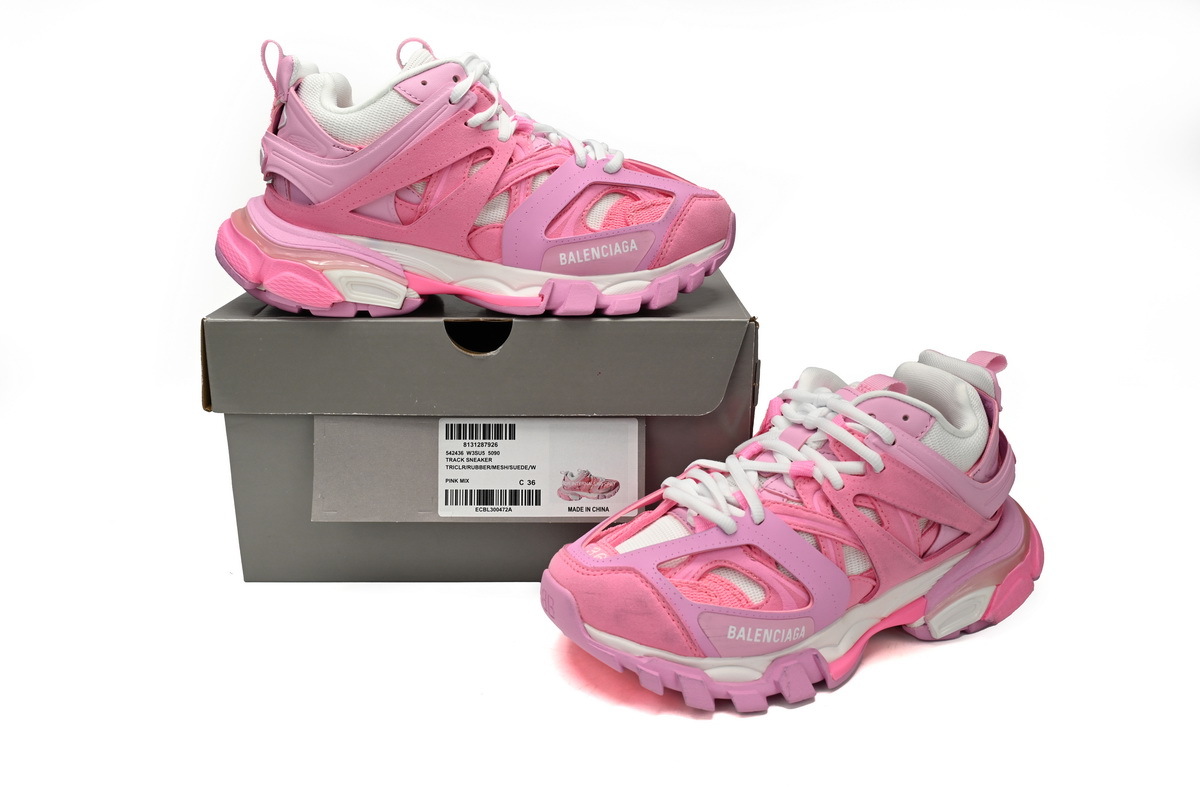 Coco Shoes Balenciaga Track White Pink 542436W3SU55090 - Cocoshoesvip.net