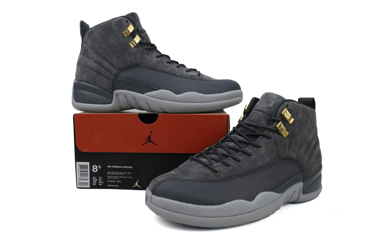 Coco Shoes Jordan 12 Retro Dark Grey 130690-005 - Cocoshoesvip.net