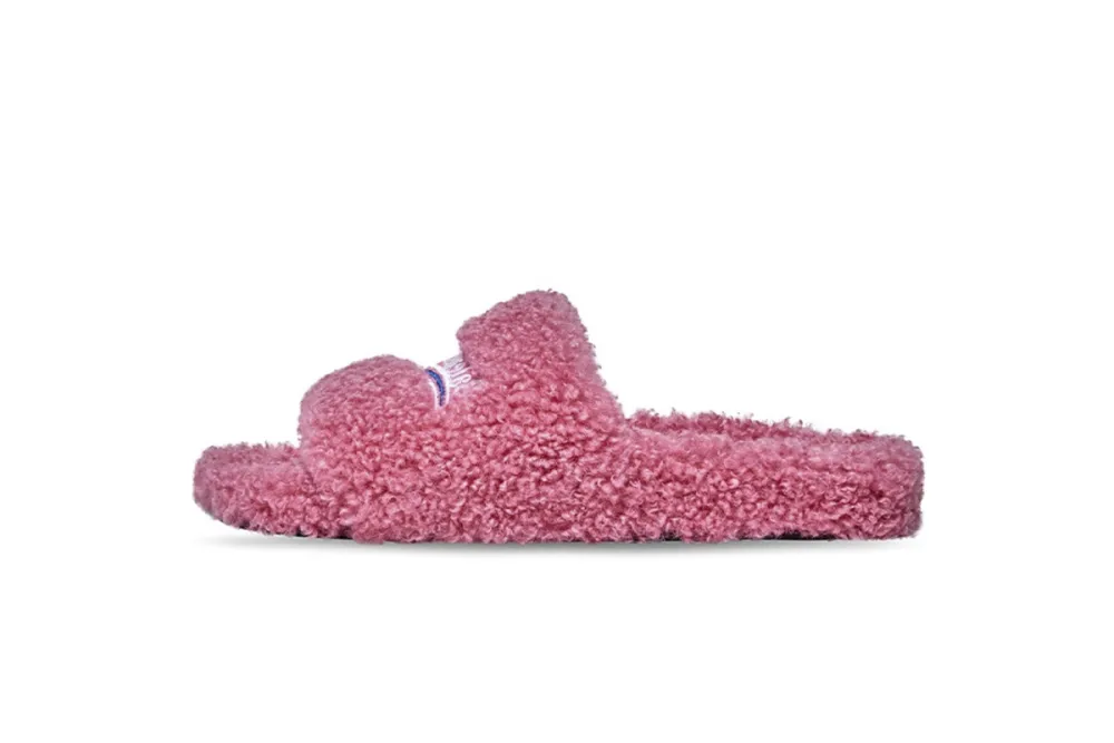 Coco Shoes Balenciaga Furry Slide Pink 654261W2DO15596 - Cocoshoesvip.net