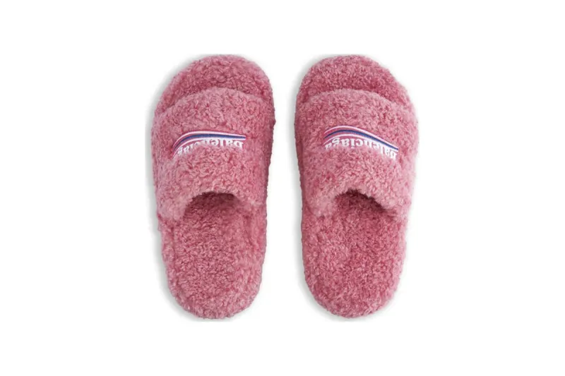Coco Shoes Balenciaga Furry Slide Pink 654261W2DO15596 - Cocoshoesvip.net