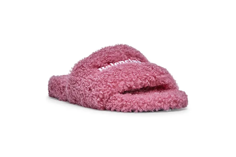 Coco Shoes Balenciaga Furry Slide Pink 654261W2DO15596 - Cocoshoesvip.net