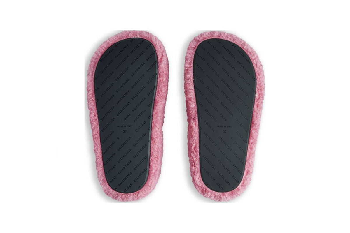 Coco Shoes Balenciaga Furry Slide Pink 654261W2DO15596 - Cocoshoesvip.net