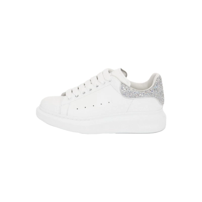 Alexander McQueen Oversized Sneaker 'White Silver Glitter' 558945WHTQI9413 01