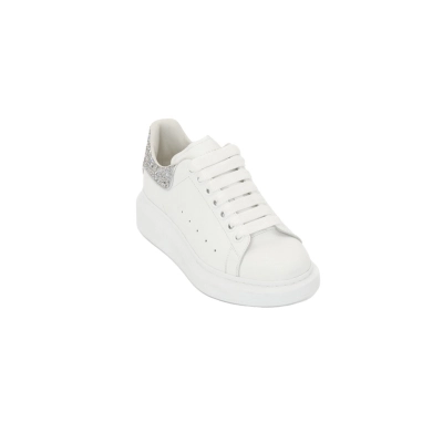 Alexander McQueen Oversized Sneaker 'White Silver Glitter' 558945WHTQI9413 02
