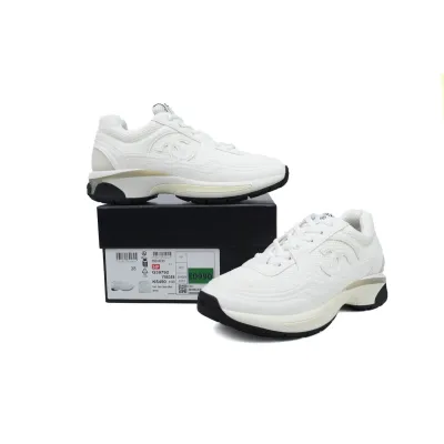 Chanel Fabric Laminated Low Top Sneakers White G45077 B16748NY264 02