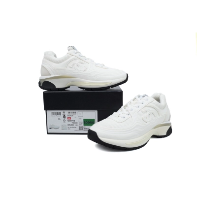 Chanel Fabric Laminated Low Top Sneakers White G45077 B16748NY264 02