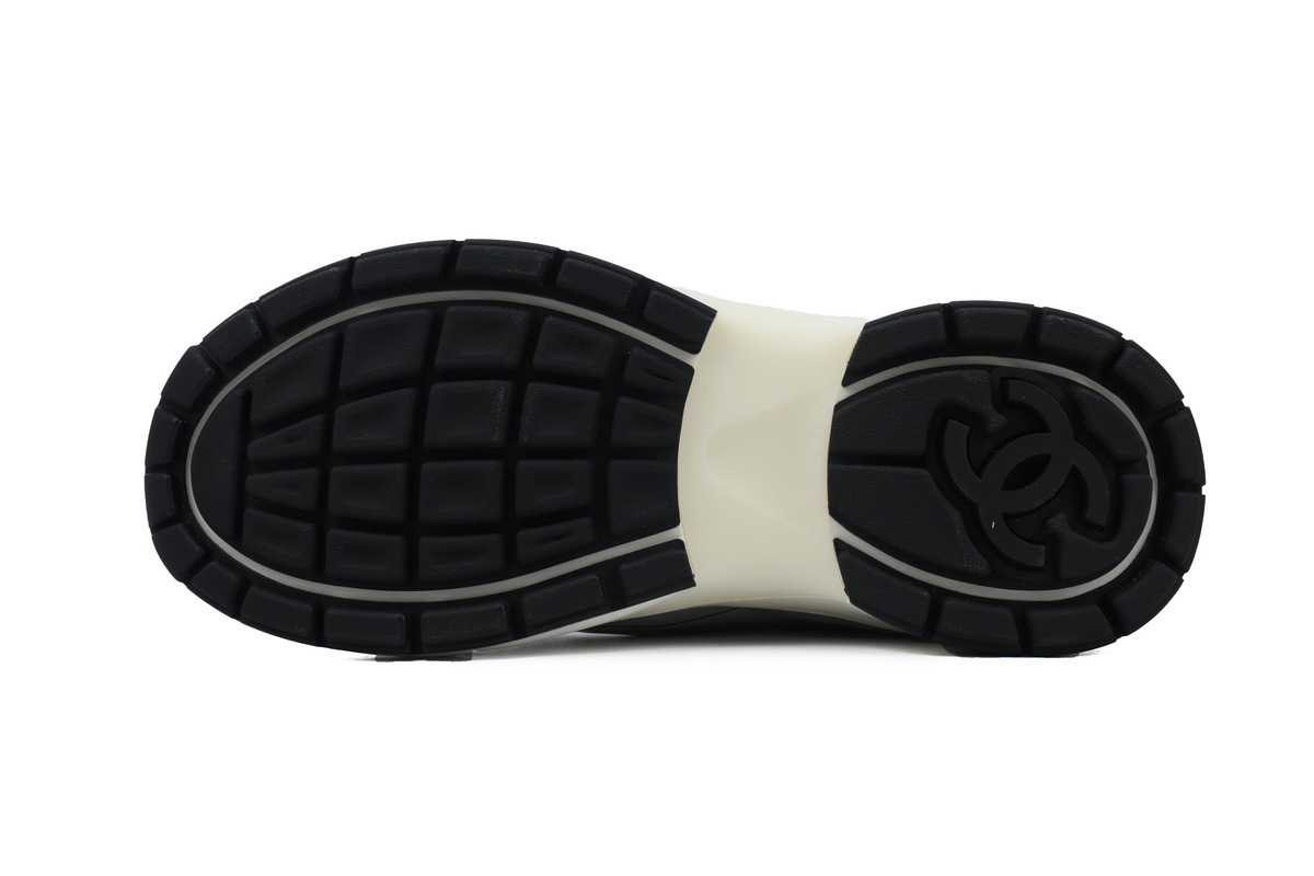 Coco Shoes Chanel Fabric Laminated Low Top Sneakers Silver G39792 Y56368 K5452 - Cocoshoesvip.net