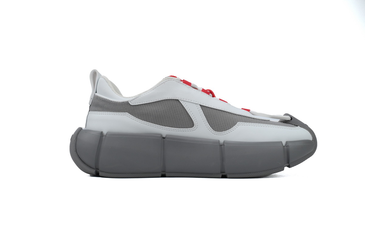 Coco Shoes Prada Sneakers Grey White - Cocoshoesvip.net