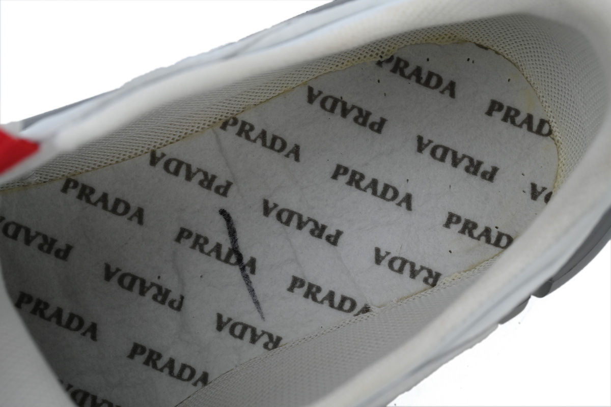 Coco Shoes Prada Sneakers Grey White - Cocoshoesvip.net
