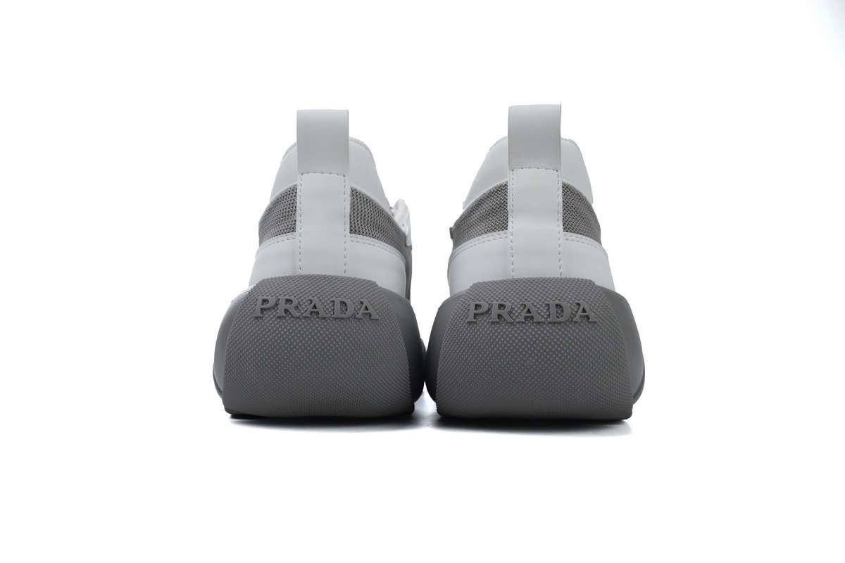 Coco Shoes Prada Sneakers Grey White - Cocoshoesvip.net