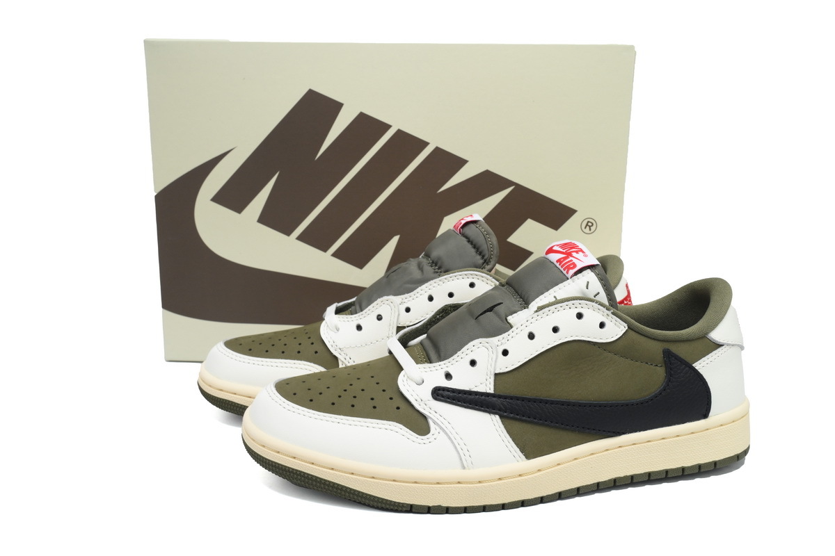 Coco Shoes Jordan 1 Retro Low OG SP Travis Scott Medium Olive DM7866-200 - Cocoshoesvip.net