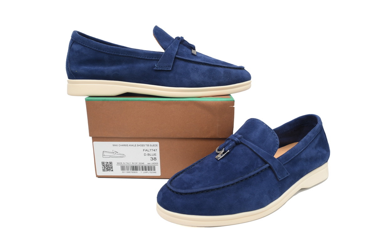 Coco Shoes Loro Piana Loafer Dark Blue - Cocoshoesvip.net