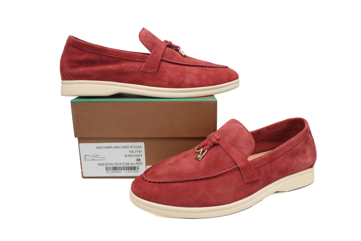 Coco Shoes Loro Piana Loafer Claret - Cocoshoesvip.net