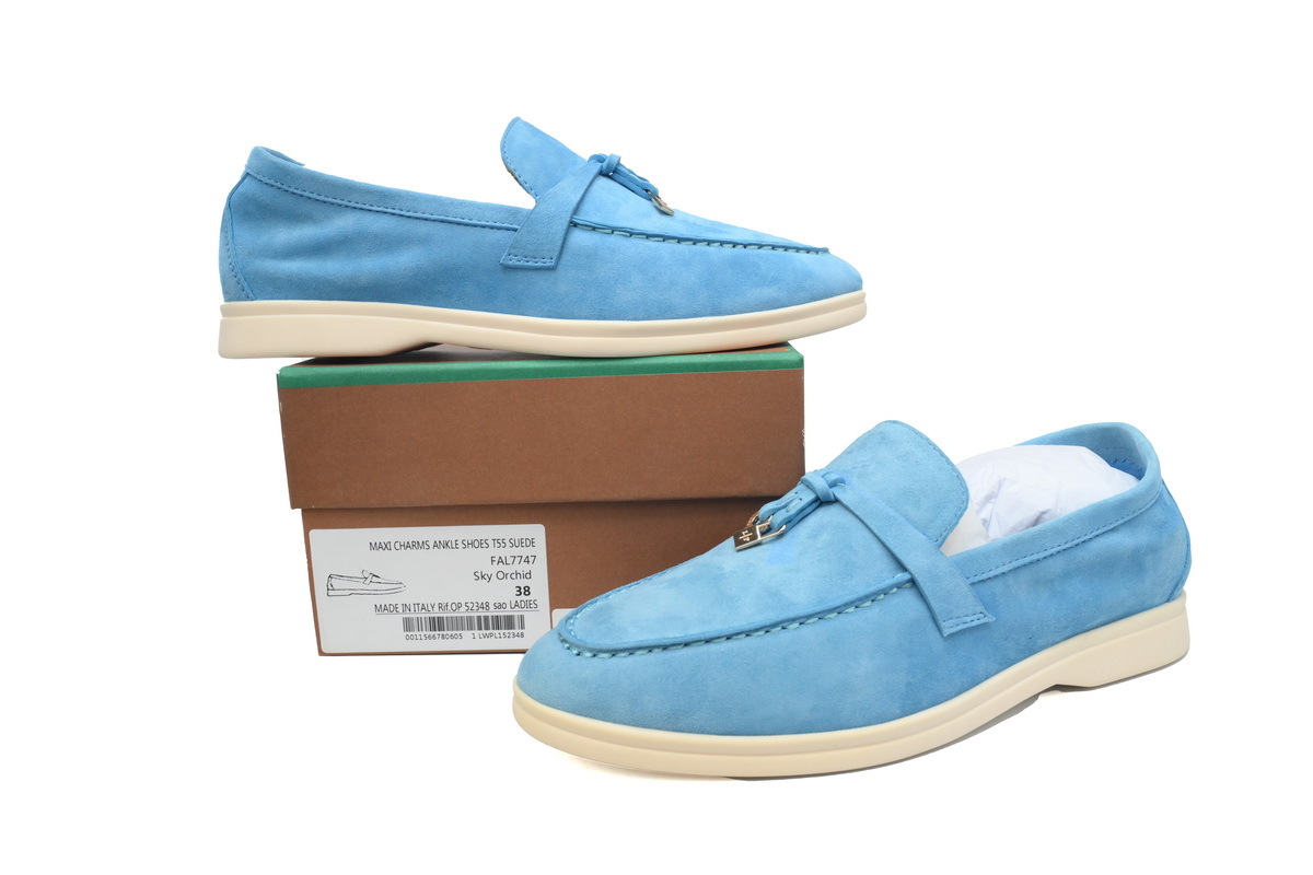 Coco Shoes Loro Piana Loafer Sky Blue - Cocoshoesvip.net