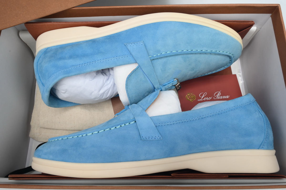 Coco Shoes Loro Piana Loafer Sky Blue - Cocoshoesvip.net