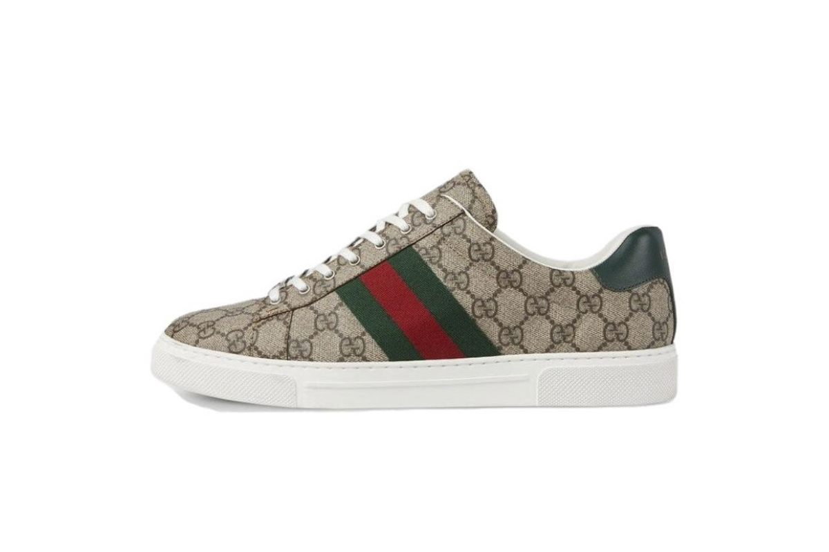 Coco Shoes Gucci Ace Web Beige Ebony 760775 FACMZ 9746 - Cocoshoesvip.net