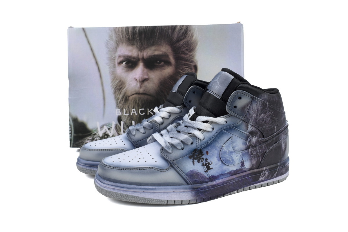 Coco Shoes Air Jordan 1 Mid Black Myth Wukong v2 Shoes Sneakers 554724-078 - Cocoshoesvip.net