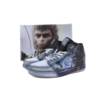 Coco Shoes Air Jordan 1 Mid Black Myth Wukong v2 Shoes Sneakers 554724-078 02