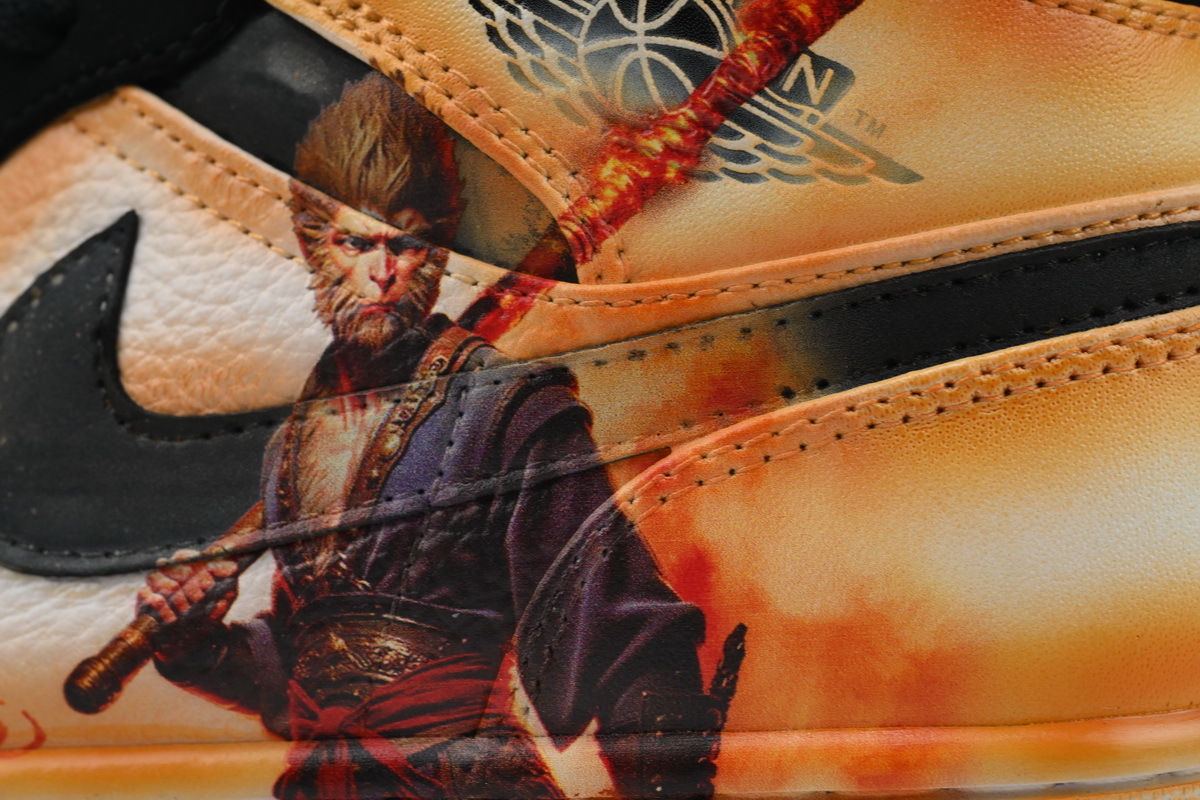 Coco Shoes Air Jordan 1 Mid Black Myth Wukong Shoes Sneakers DH6933-100 - Cocoshoesvip.net