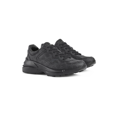 Coco Shoes Gucci Rhyton Black GG Supreme Canvas 704796 KGD00 1000 02