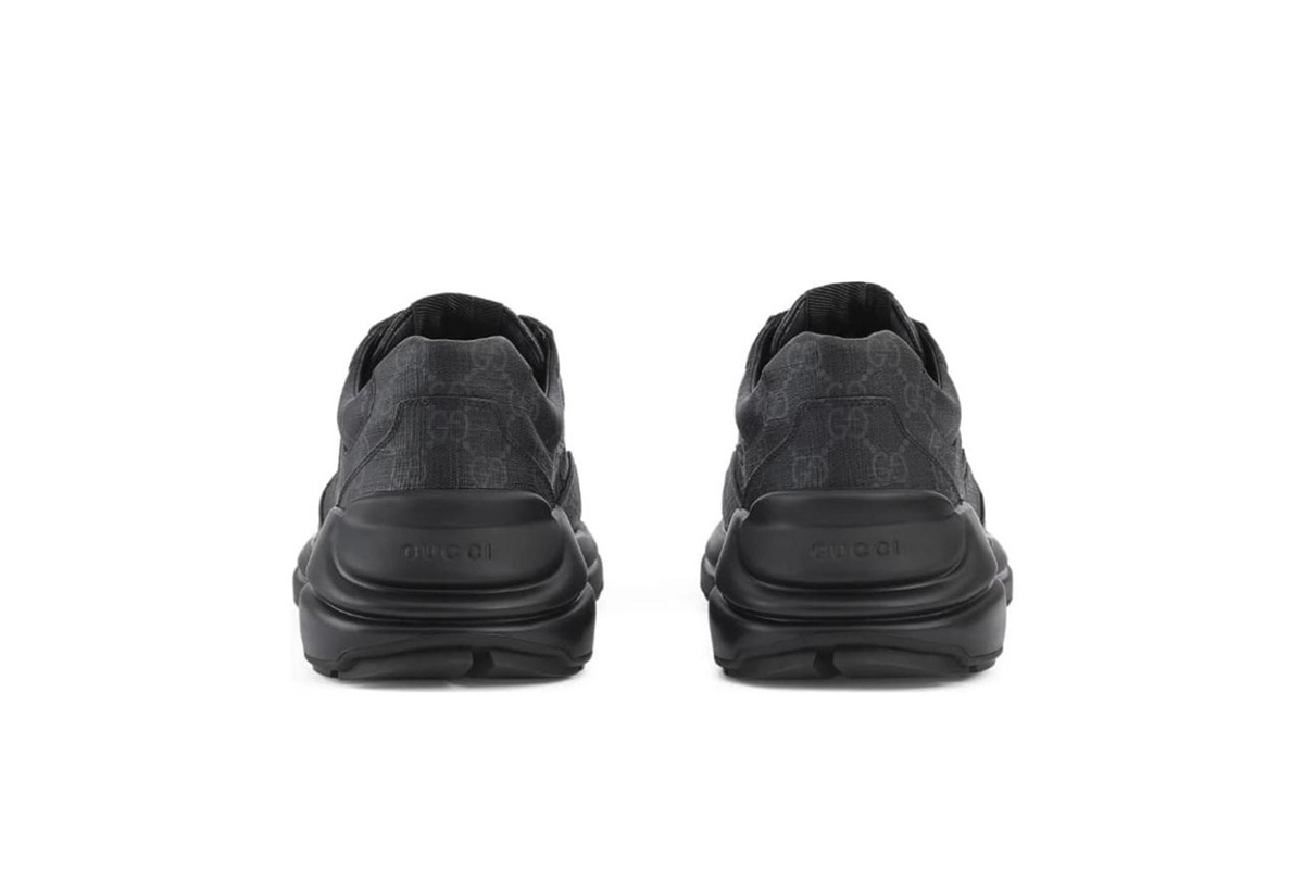 Coco Shoes Gucci Rhyton Black GG Supreme Canvas 704796 KGD00 1000 - Cocoshoesvip.net